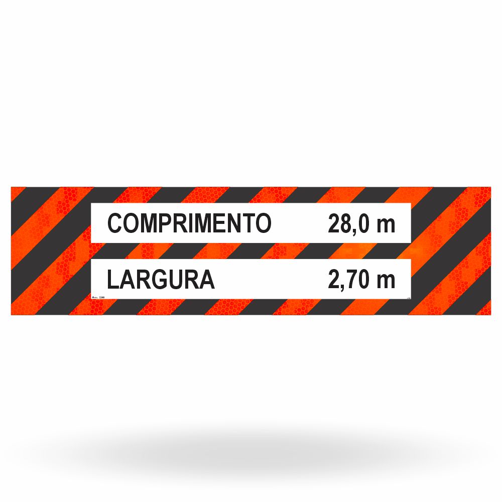 Faixa Refletiva Veículo Longo Largura e Comprimento (3,0 x 0,80 m)
