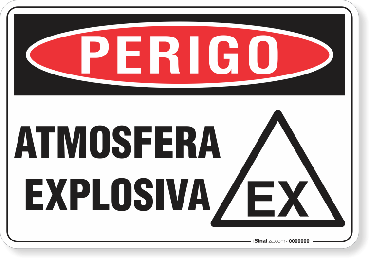 Placa Perigo Atmosfera Explosiva