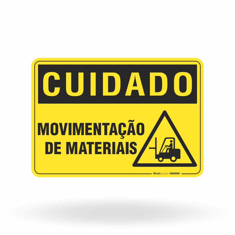 Placa Cuidado - Movimentação De Materiais