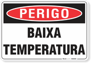 Placa Perigo Baixa Temperatura
