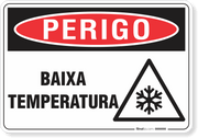 Placa Perigo Baixa Temperatura