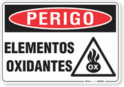 Placa Perigo Elementos Oxidantes