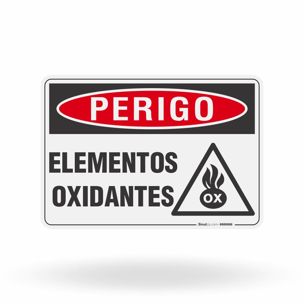 Placa Perigo - Elementos Oxidantes