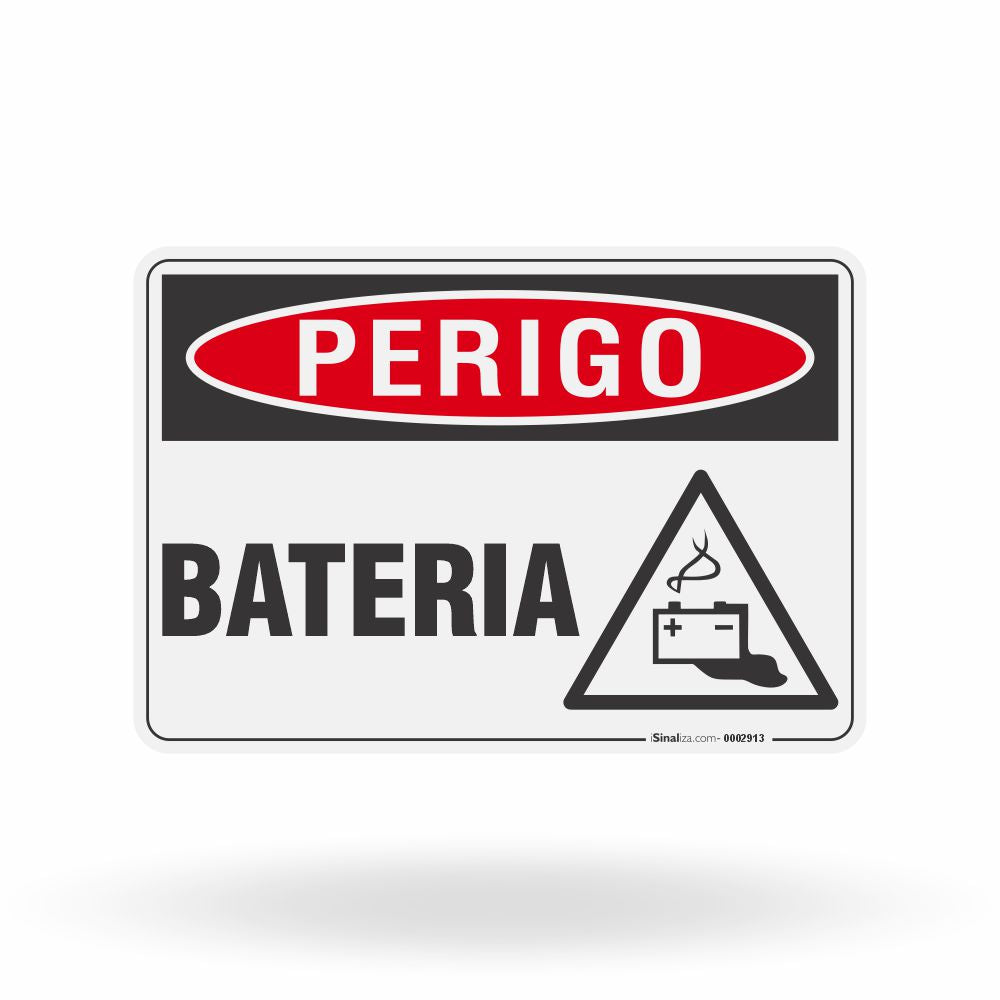 Placa Perigo - Bateria
