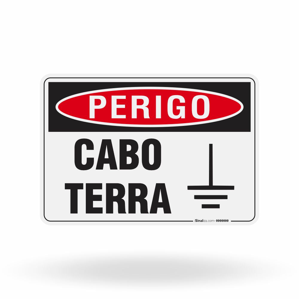 Placa Perigo - Cabo Terra