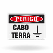 Placa Perigo - Cabo Terra