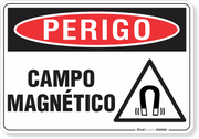 Placa Perigo Campo Magnético