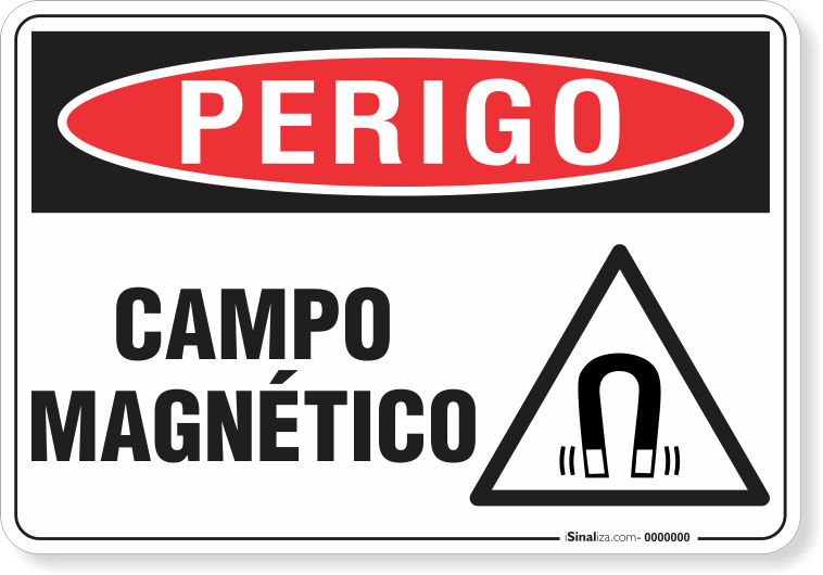 Placa Perigo Campo Magnético