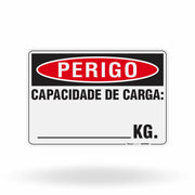 Placa Perigo - Capacidade de Carga