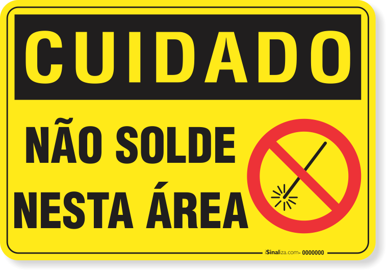Placa Cuidado  Não Solde Nesta Área