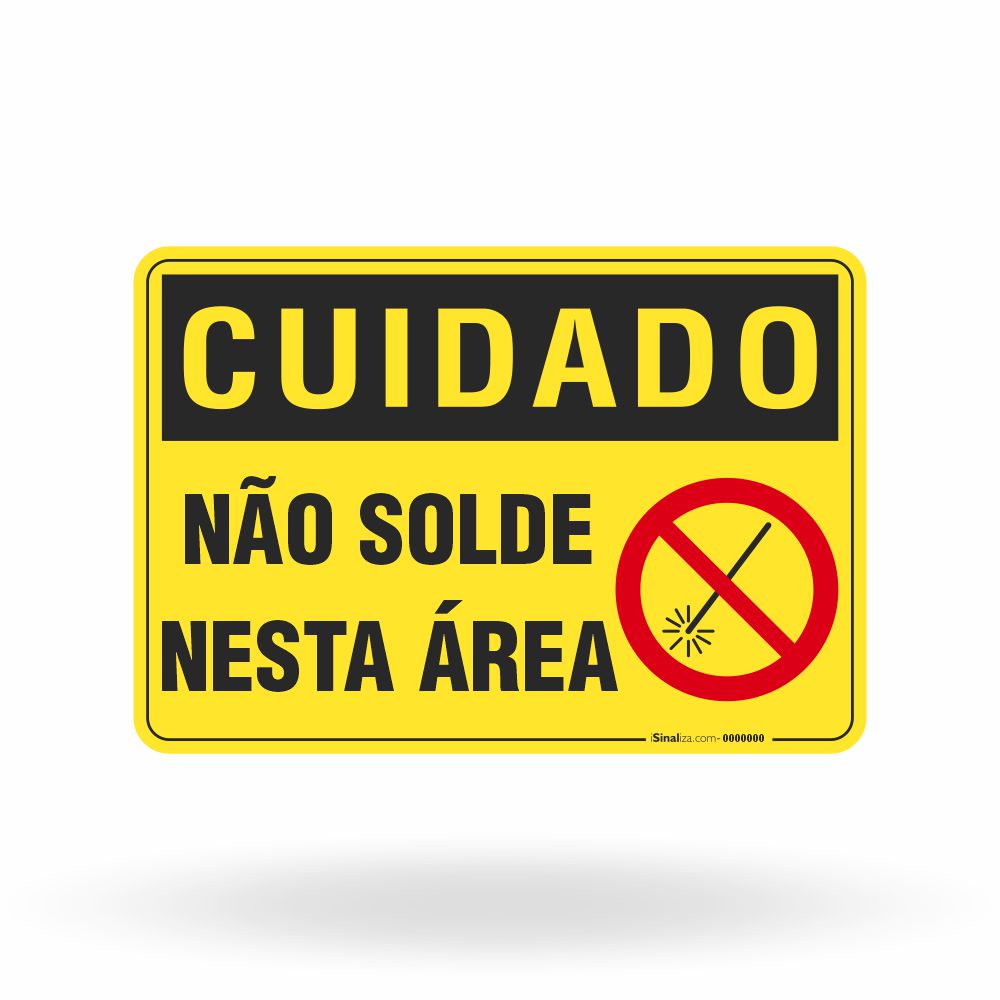 Placa Cuidado - Não Solde Nesta Área