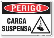 Placa Perigo Carga Suspensa