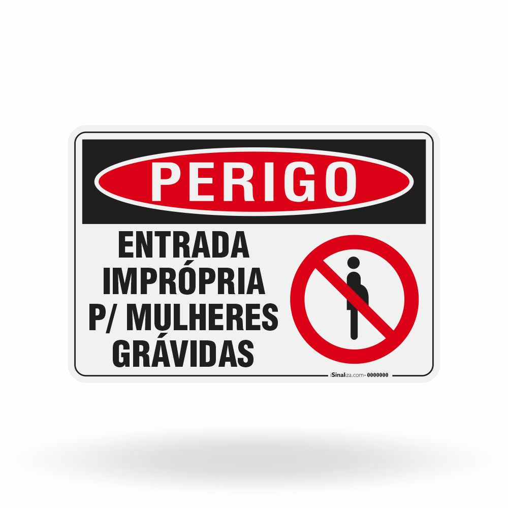 Placa Perigo - Restrição de Acesso Área de Risco