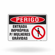 Placa Perigo - Restrição de Acesso Área de Risco