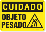 Placa Cuidado  Objeto Pesado