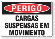 Placa Perigo Cargas Suspensas Em Movimento