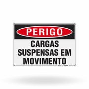Placa Perigo - Cargas Suspensas em Movimento