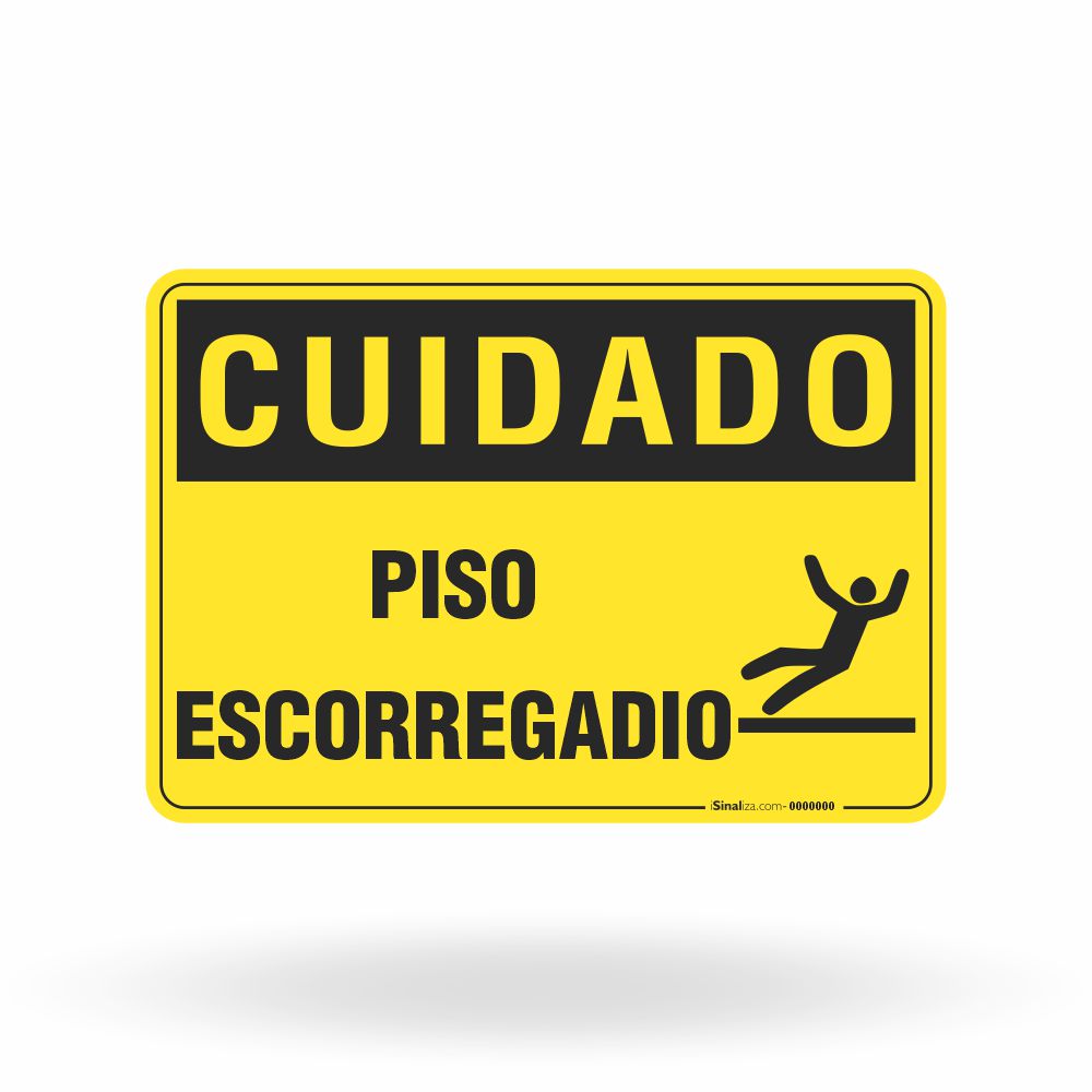 Placa Cuidado - Piso Escorregadio