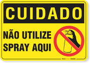 Placa Cuidado  Não Utilize Spray Aqui
