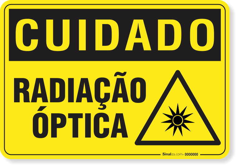 Placa Cuidado  Radiação Óptica