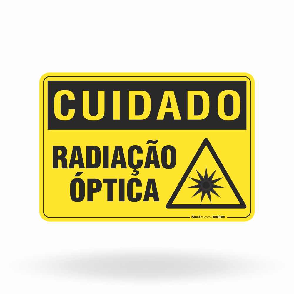 Placa Cuidado - Radiação Óptica