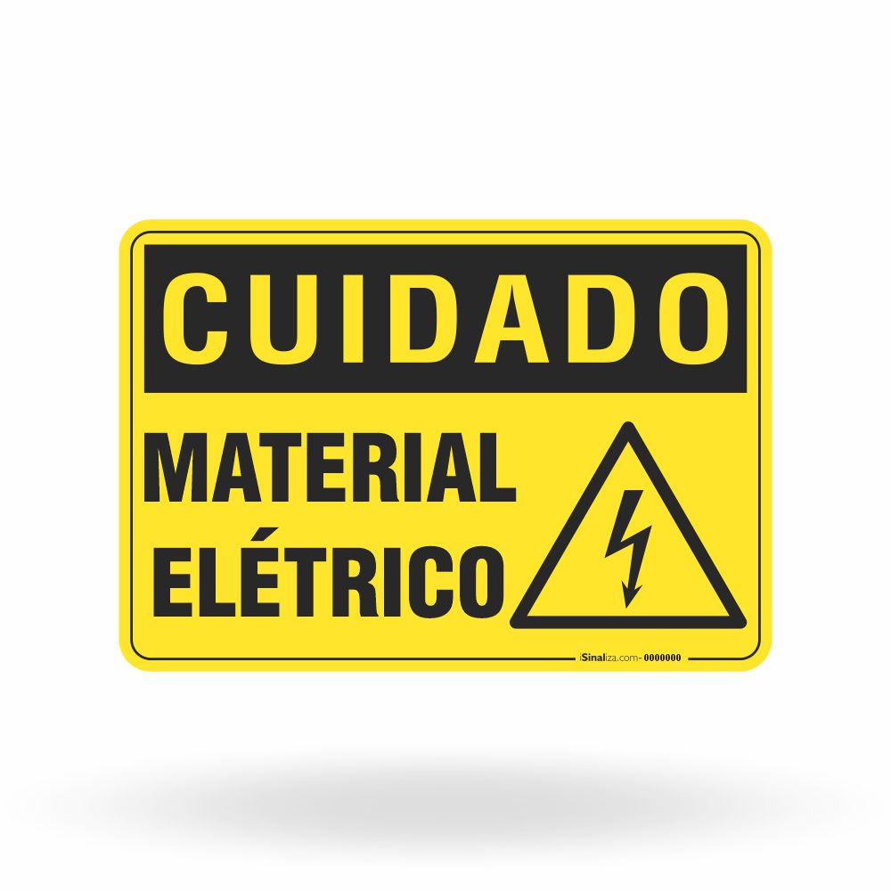 Placa Cuidado - Material Elétrico