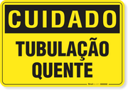 Placa Cuidado  Tubulação Quente