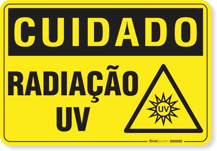 Placa Cuidado  Radiação Uv