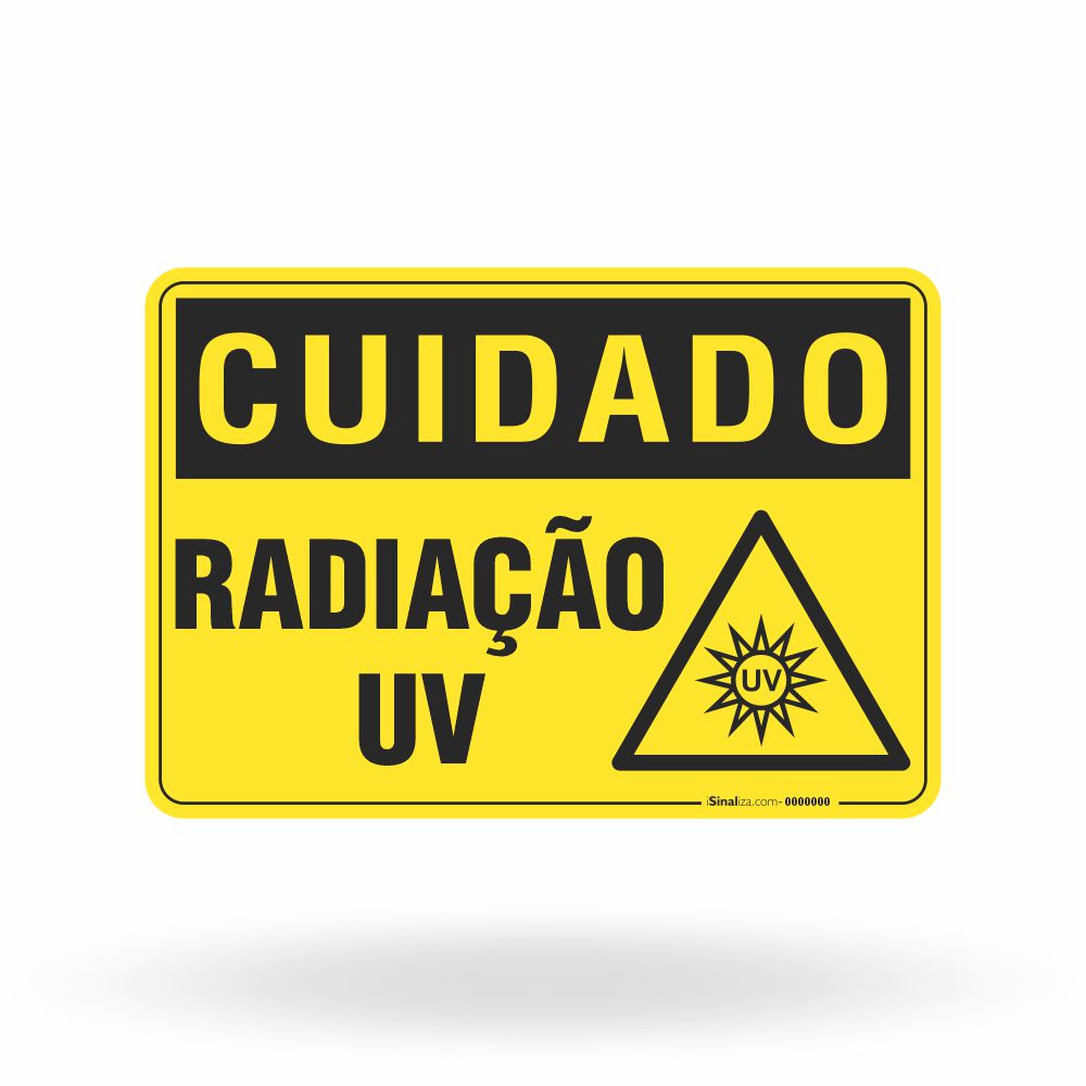 Placa Cuidado - Radiação UV