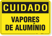 Placa Cuidado  Vapores De Alumínio