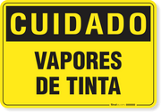 Placa Cuidado  Vapores De Tinta