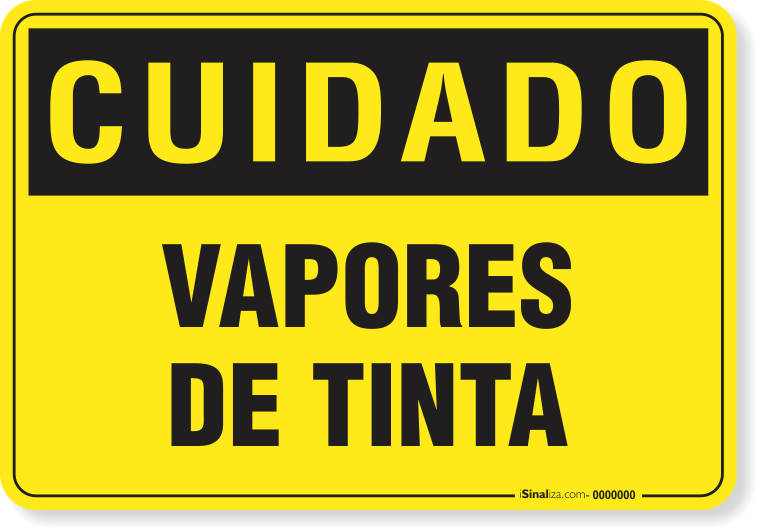 Placa Cuidado  Vapores De Tinta