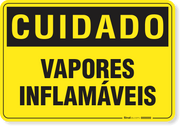 Placa Cuidado  Vapores Inflamáveis