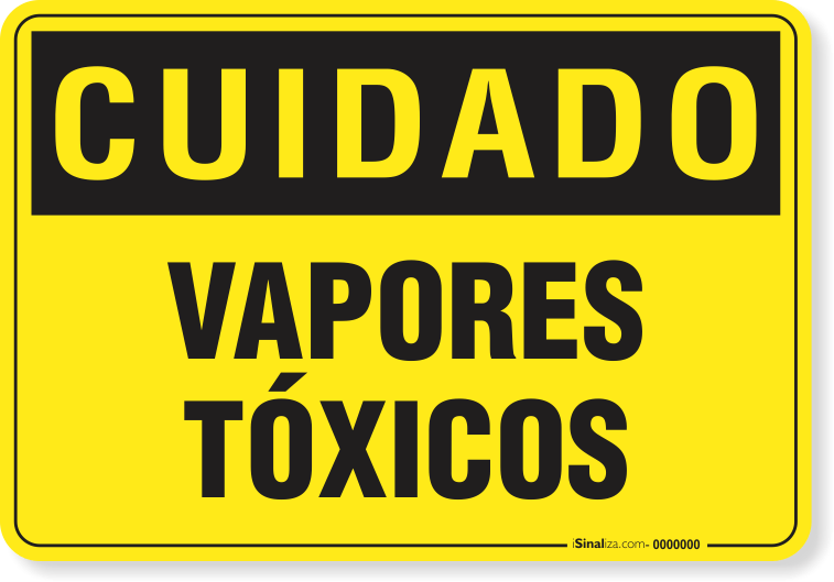 Placa Cuidado  Vapores Tóxicos