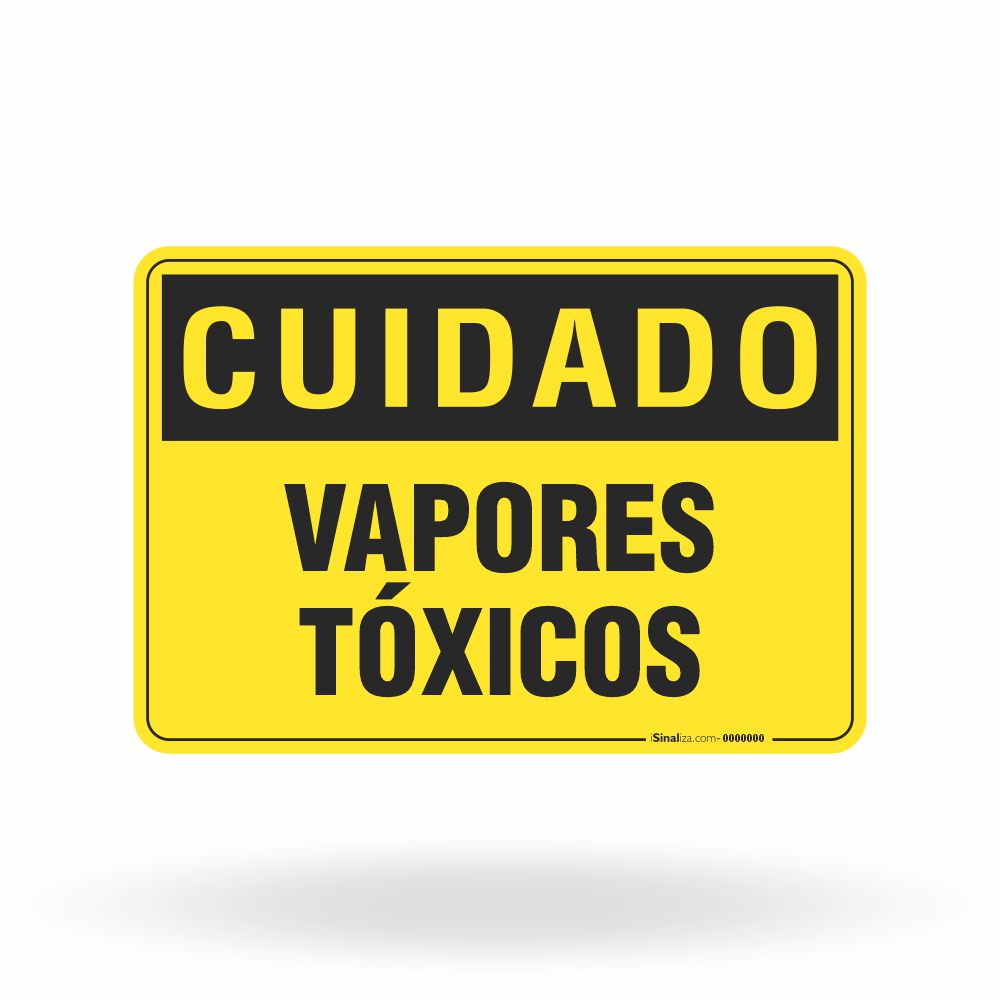 Placa Cuidado - Vapores Tóxicos