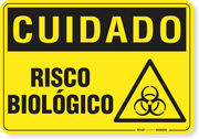 Placa Cuidado  Risco Biológico