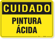 Placa Cuidado  Pintura Ácida