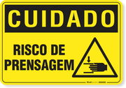 Placa Cuidado  Risco De Prensagem