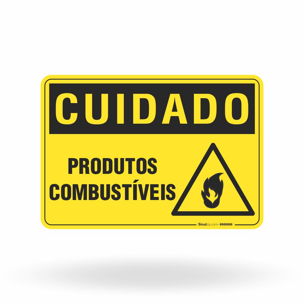 Placa Cuidado - Produtos Combustíveis
