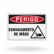 Placa Perigo - Esmagamento de Mãos