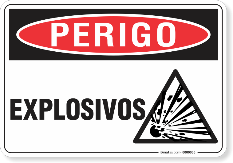 Placa Perigo Explosivos