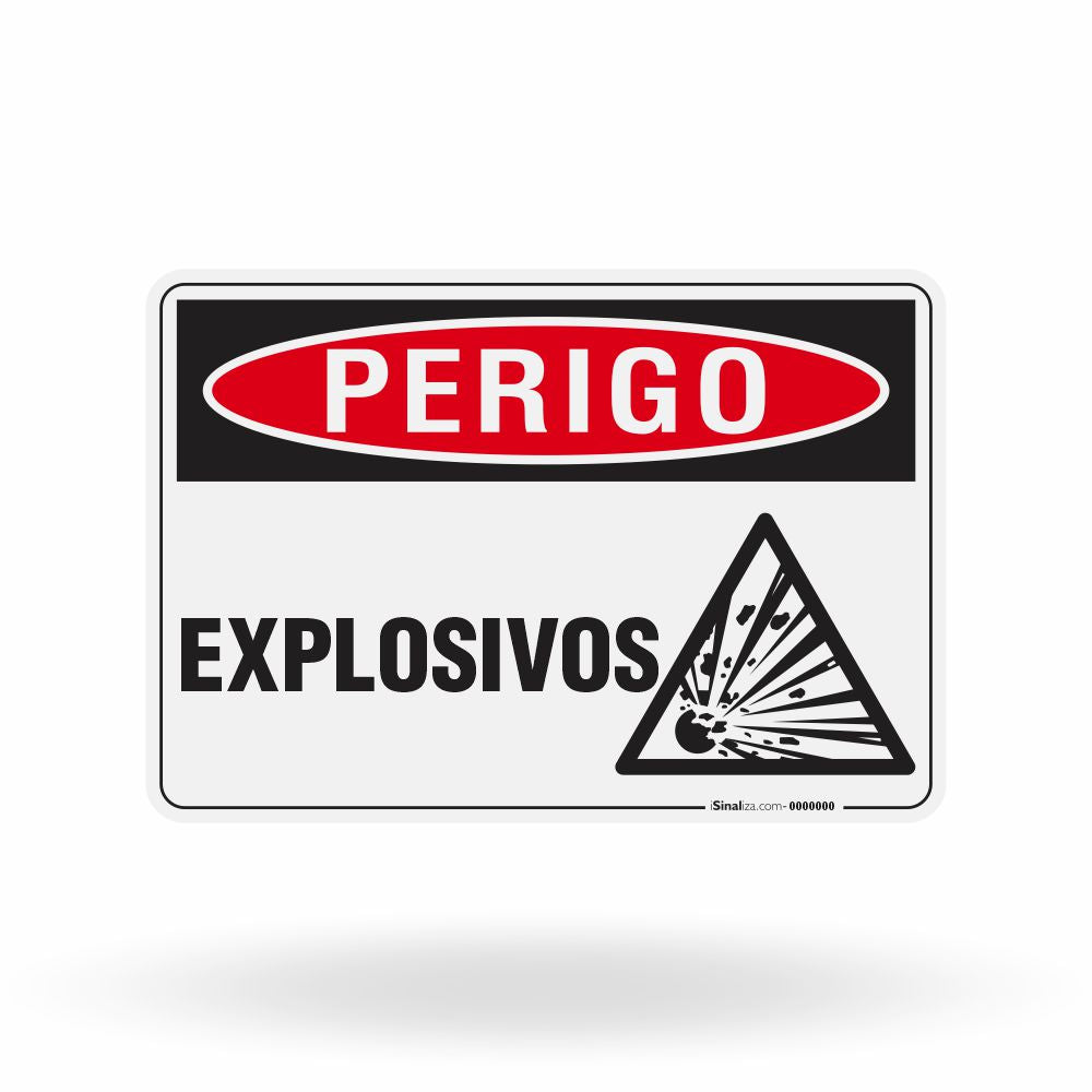 Placa Perigo - Explosivos
