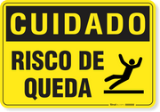 Placa Cuidado  Risco De Queda