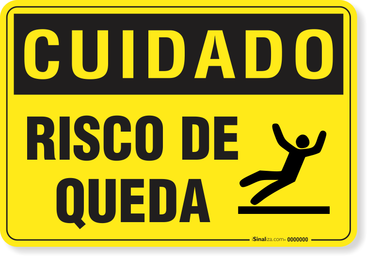 Placa Cuidado  Risco De Queda