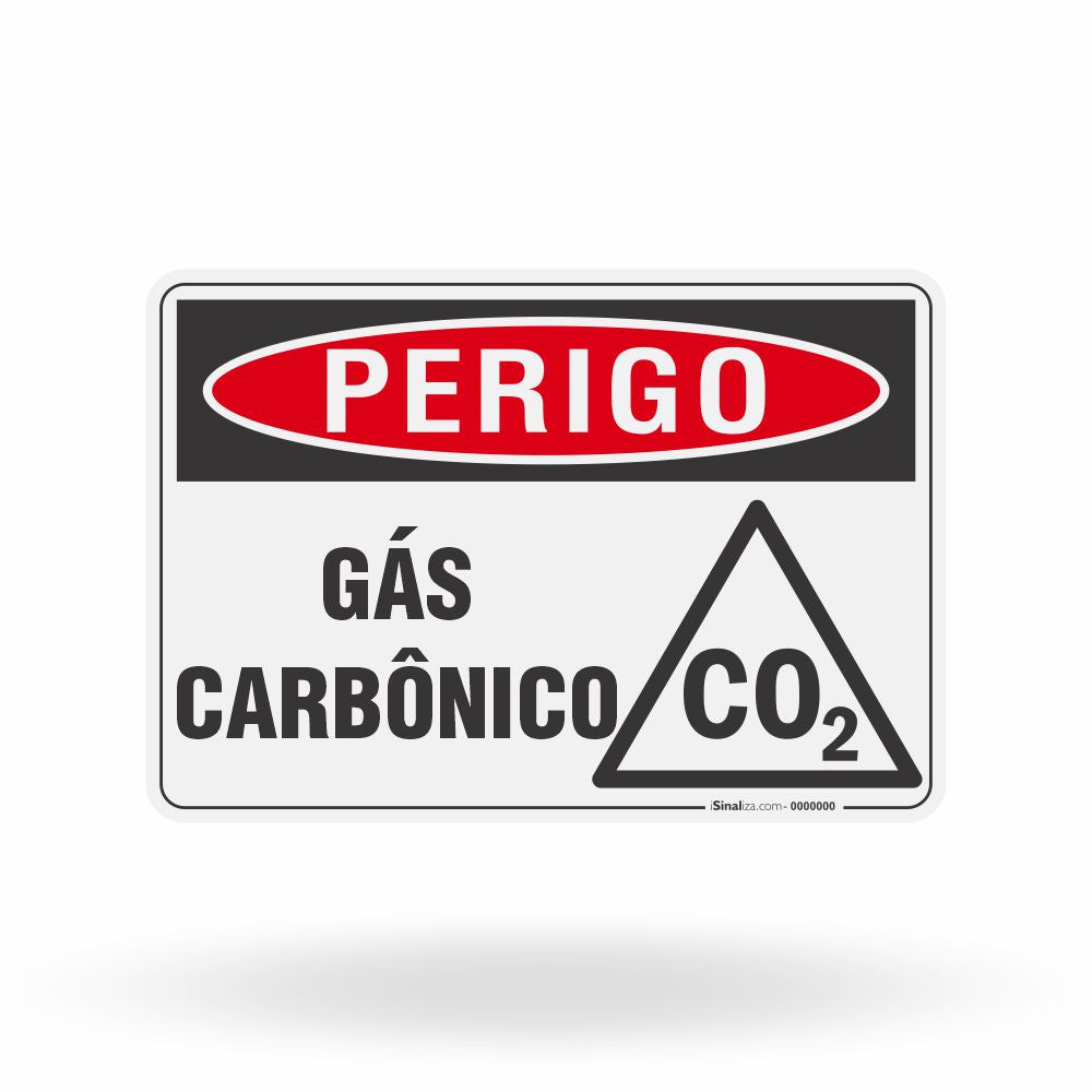 Placa Perigo - Gás Carbônico