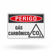 Placa Perigo - Gás Carbônico