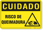 Placa Cuidado  Risco De Queimadura