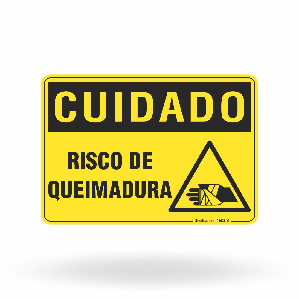 Placa Cuidado - Risco de Queimadura