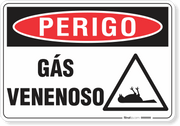 Placa Perigo Gás Venenoso