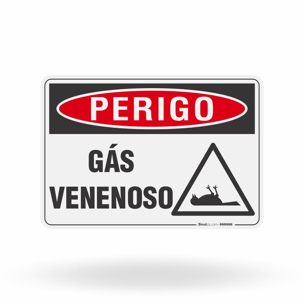 Placa Perigo - Gás Venenoso